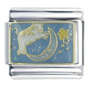 Cow Jumping The Moon Animal Italian Charms Bracelet Link