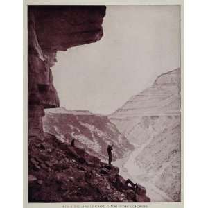  1893 Print Grand Canyon Wall Colorado River People NICE 