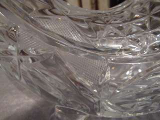   nice cut glass crystal cornucopia horn of plenty it measures 9 ½ tall