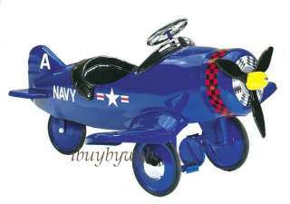 Kids Retro Blue Corsair Pedal Plane Airplane Ride NEW  