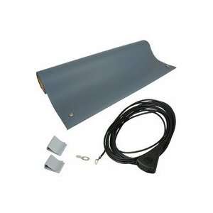   Dissipative 2 Layer Rubber, Gray, 36 x 48 ESD Table Mat Electronics