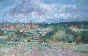 Farming Scene Oil Painting After Edward Brian Seago  