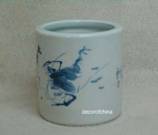 Chinese Blue&White Painted Porcelain Pen Holder SE01 04  