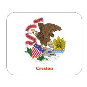  US State Flag   Creston, Illinois (IL) Mouse Pad 