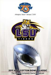 2011 COTTON BOWL COMPLETE GAME New DVD LSU Tigers  