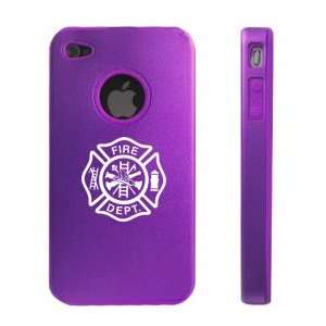  Apple iPhone 4 4S 4G Purple D2060 Aluminum & Silicone Case Cover 