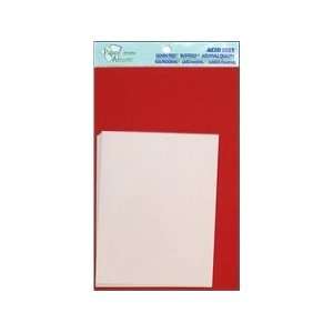  AD Paper Card & Env 4.25x5.5 10pc Dk Red/White: Arts 