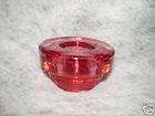 Cranberry Glass Candlestic​k