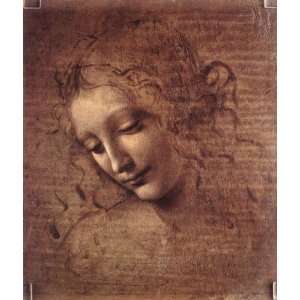 Da Vinci Art Reproductions and Oil Paintings: Female head Oil Painting 