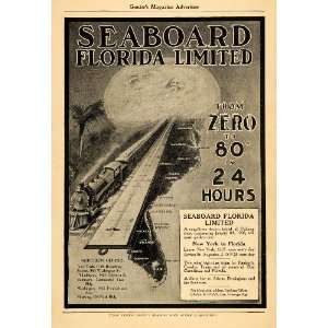 1906 Ad Seaboard Florida Limited Railroad Train SAL   Original Print 