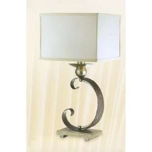  Curly Hand Forged Iron Table Lamp