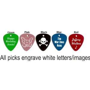  Engraved Personalized Metal Guitar Pick Necklace   Your 