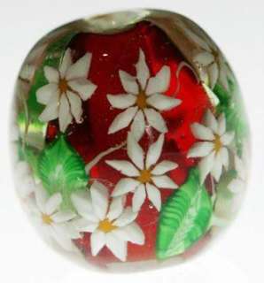   Blooms Lampwork Japanese Satake Glass Focal Bead SRA Handmade  