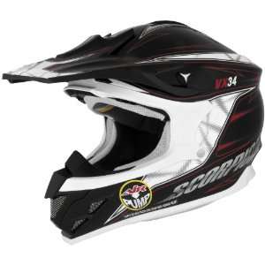  Scorpion VX 34 Spike Helmet   Medium/Red Automotive