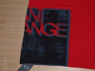 Armani Exchange Block Logo T shirt Red NWT  
