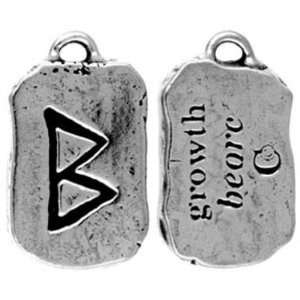  Safe Pewter Growth Rune Charm: Jewelry