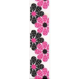  Offray Daisy Dots Floral Craft Ribbon, 1 1/2 Inch Wide by 