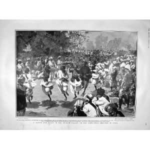  1903 WAR DANCE KURRAM INDIA PALMER POLLOCK MORLAND HILL 