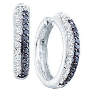 14 KWG Diamond Fashion Hoops Embedded With 0.70CTW Of White Diamonds 