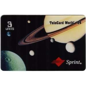   Card 3u TeleCard World 1994 Space & Planets Including Saturn. JUMBO