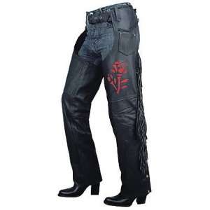  Fringes Womens Chaps Leather Thigh Rose Design Everything 