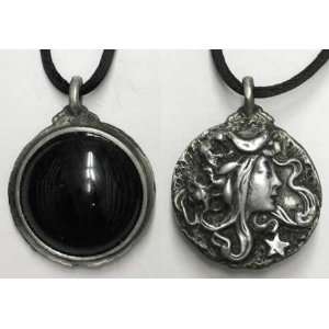  Pewter Moon Goddess Pendant with Black Onyx: Everything 