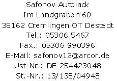 LECHLER LACKSPRAY SET  BMW 364 TOPASBLAU MET. BS15B364S2  