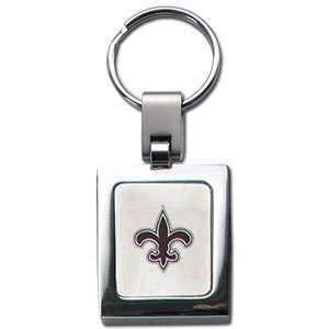  New Orleans Saints Steel Square Key Chain   NFL Football Fan 