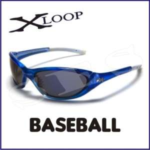 XLOOP Sunglasses Shades Mens Sports Baseball Blue  