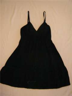 RUE 21 DRESS Lovely black sleeveless empire waist smocked mini dress 