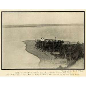  1911 Print Puget Sound Canada Shore Point Wilson Water 