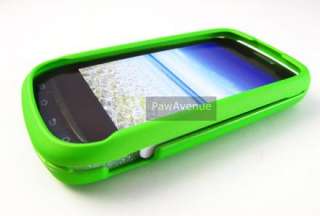 GREEN Rubberized Hard Case Cover Samsung Transform Ultra M930 Phone 