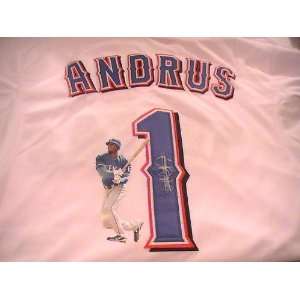  ELVIS ANDRUS SIGNED AUTOGRAPHED JERSEY TEXAS RANGERS COA 