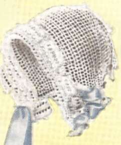 1920 Antique Baby Cap Hat Bonnet Crochet Pattern J  