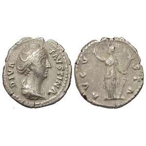   138   Early 141, wife of Antoninus Pius; Silver Denarius: Toys & Games