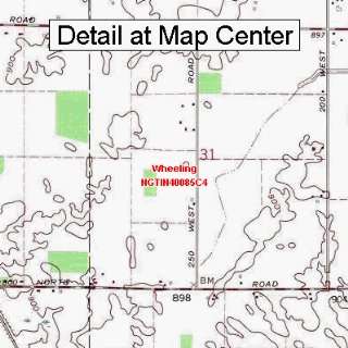  USGS Topographic Quadrangle Map   Wheeling, Indiana 
