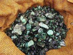   of Unsearched Natural Emerald Rough + a FREE Faceted Gemstone  