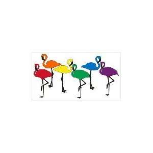  Rainbow flamingos sticker 