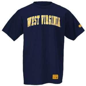  West Virginia Mountaineers Navy Campus Yard Embroidered T 