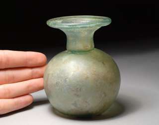large and beautiful ancient Roman glass bottle, dating to 