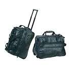 Genuine Leather Backpack Pilots Rolling Luggage Cart  