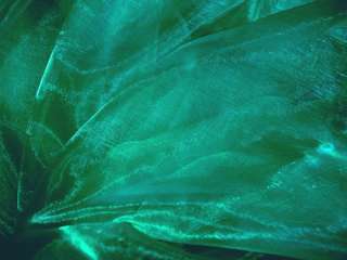 A50 Deep Green Crystal Organza Fabric Curtain by Yard  