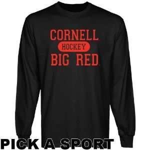  Cornell Big Red Black Custom Sport Long Sleeve T shirt 