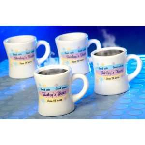 Personalized Diner Mugs   Set of 4 