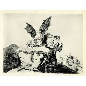 1928 Print Fransisco Goya Contra Bien General Desastres Guerra Demon 