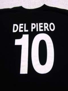 ALESSANDRO DEL PIERO #10 juventus LARGE T SHIRT futbol  
