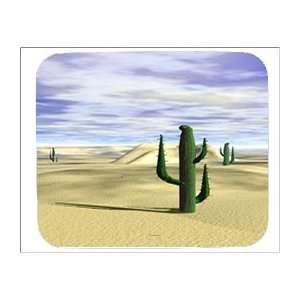   Cactus Desert Sand Dune Design Art Mouse Pad Mousepad: Office Products