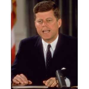  President John F. Kennedy Speaking on Defense of with Berlin 