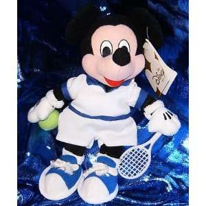   Disneys Mickey Mouse in Tennis Attire 7 Plush Beanie: Toys & Games