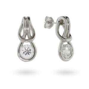   Sterling Silver Eternal Love Knot Earrings: Eves Addiction: Jewelry